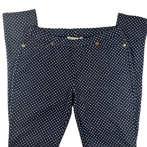 MICHAEL Michael Kors Aziza Navy & White Polka Dot Print Leggings Jeggings Size S - Picture 5 of 11